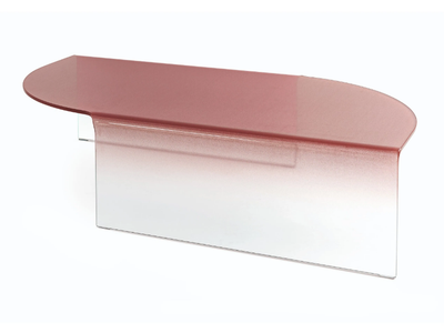 MERIAN - Low screen printed glass coffee table for living room _ Calligaris