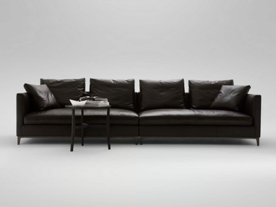 CRESCENT - Sectional 4 seater leather sofa _ CAMERICH