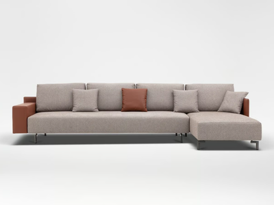 EAST-WEST - Sectional fabric sofa with chaise longue _ CAMERICH