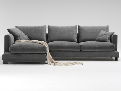 LAZYTIME - Sectional fabric sofa with chaise longue _ CAMERICH