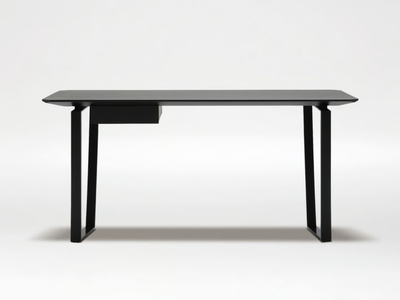 VERGE - Rectangular wood veneer writing desk with drawers _ CAMERICH