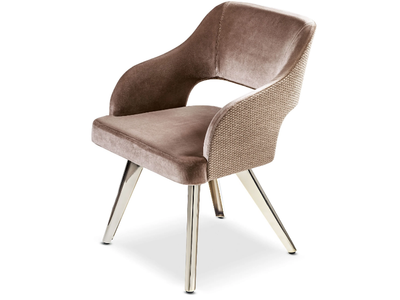 ADRIA - Velvet chair with armrests _ Cantori