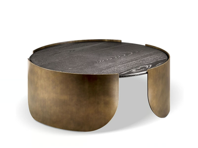 ATENAE - Low wooden and metal coffee table _ Cantori