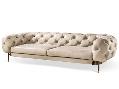 ATENAE - Tufted leather sofa _ Cantori