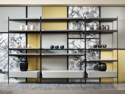 MACAO - Sectional bookcase with drawers _ Cantori
