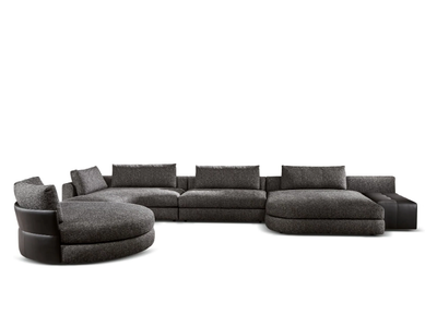 OASI - Sectional fabric sofa with chaise longue _ Cantori