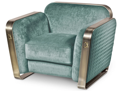 VOYAGE - Velvet armchair with armrests _ Cantori
