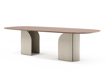 DUNA - Oval wooden dining table _ Capital Collection
