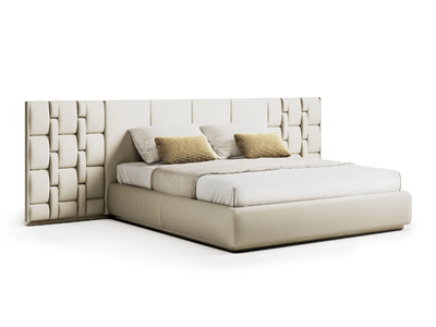 JUBILEE PLUS XL - Leather king size bed with upholstered headboard _ Capital Collection