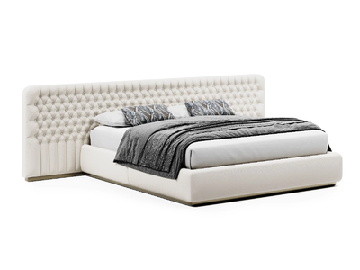 OPERA - Leather double bed with tufted headboard _ Capital Collection
