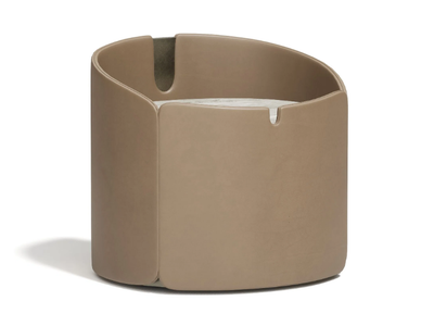 SUITE - Round leather bedside table _ Capital Collection