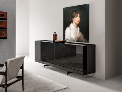 ATELIER - Wood and glass sideboard with sliding doors _ Capo d’Opera