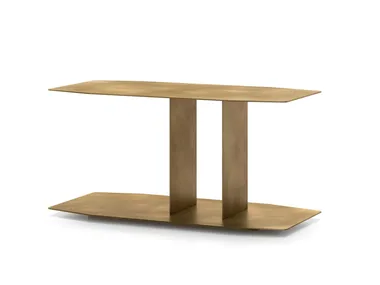 MAGIC - Rectangular coffee table in sheet metal and base in MDF _ Capo d’Opera