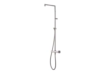 RIGOLETTO SQUARE 00-0800Q-CR/00-0900Q-CR - Wall-mounted thermostatic shower panel with diverter