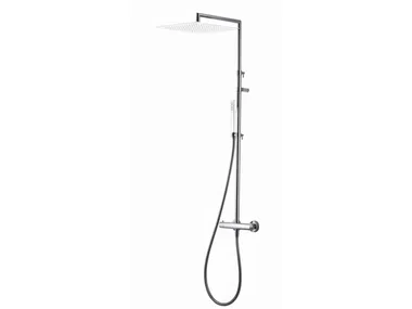 RIGOLETTO TELESCOPICA SQUARE 0840Q/0940Q - Wall-mounted shower panel with diverter