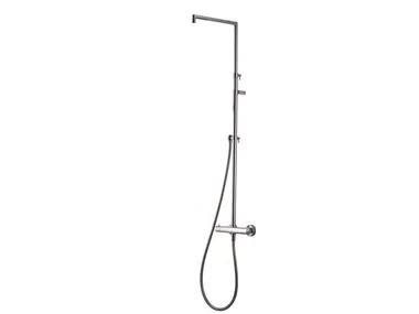 RIGOLETTO TELESCOPICA SQUARE 0840Q/0940Q - Wall-mounted thermostatic shower panel with diverter