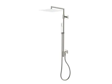 SQUARE HIGH WALL OUTLET - Wall-mounted shower panel with diverter