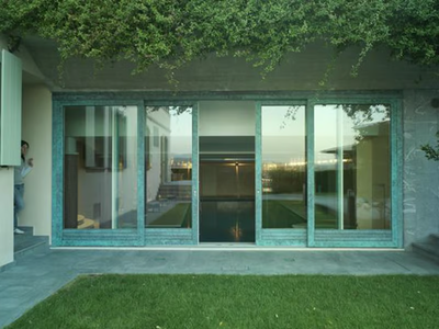 ALU 90 BRONZE - Lift and slide wood-bronze patio door