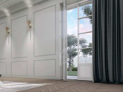 SKYLINE CLASSIC - Wooden patio door