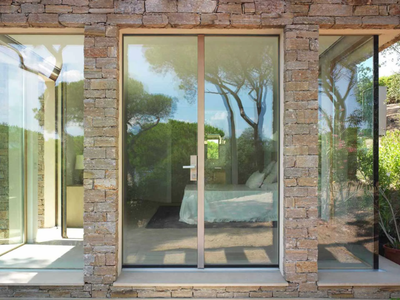 SKYLINE ENTRANCE DOOR - Wood and glass entry door
