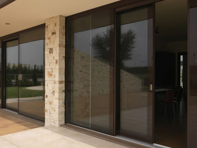 VITRUM 90 - Lift and slide wood and glass patio door