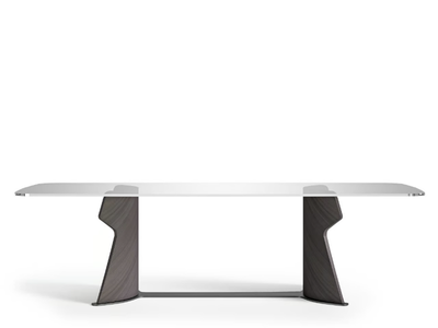 SHAPE - Rectangular glass dining table _ carpanelli