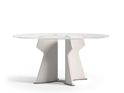 SHAPE - Round glass dining table _ carpanelli
