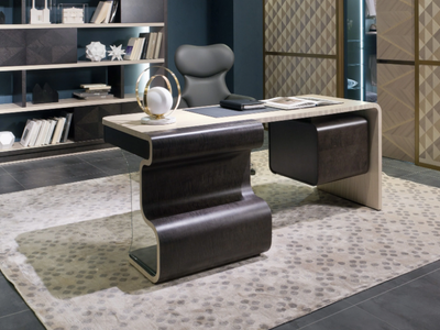 WAVE - Wooden writing desk with drawers _ carpanelli