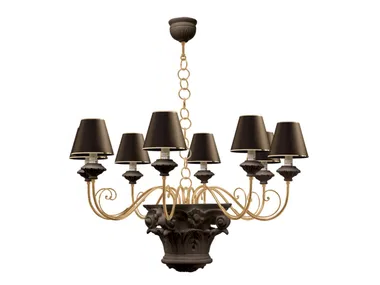 5475 - Wooden chandelier _ Carpanese Home