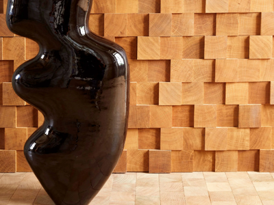 PAVÉS DE PARIS CHÊNE MASSIF 3D HUILÉ TRANSPARENT - Oak 3D Wall Cladding _ CarréSol Éditions