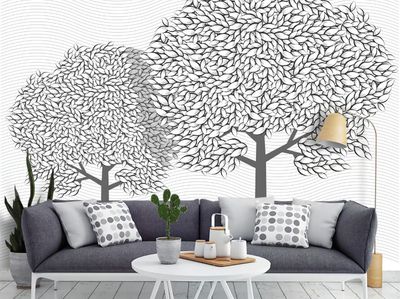 ALBERI ASTRATTI - Washable vinyl wallpaper _ Carta da Parati Artistica
