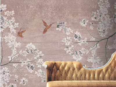 ANTICA DIMORA - Vinyl wallpaper with floral pattern _ Carta da Parati Artistica