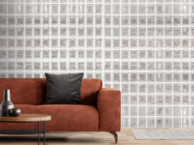 CUBI DI VETRO - Check washable vinyl wallpaper _ Carta da Parati Artistica