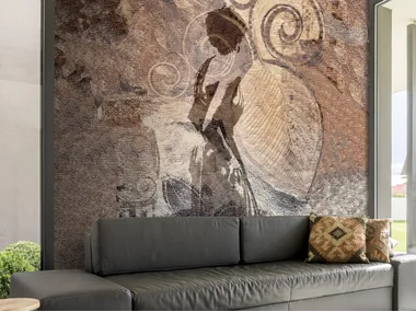 DONNA SU TESSUTO - Motif washable wallpaper _ Carta da Parati Artistica