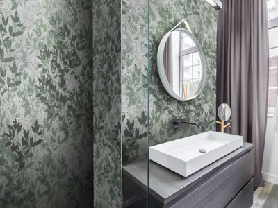 EDERA MATERIC - Glass-fibre bathroom wallpaper _ Carta da Parati Artistica