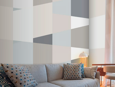 GEOMETRICA - Geometric washable vinyl wallpaper _ Carta da Parati Artistica