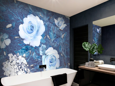 LAGUNA - Glass-fibre bathroom wallpaper _ Carta da Parati Artistica