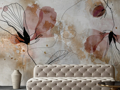 NATURE ELEGANT - Washable vinyl wallpaper with floral pattern _ Carta da Parati Artistica
