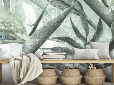 PIANTA ESOTICA - Washable vinyl wallpaper _ Carta da Parati Artistica
