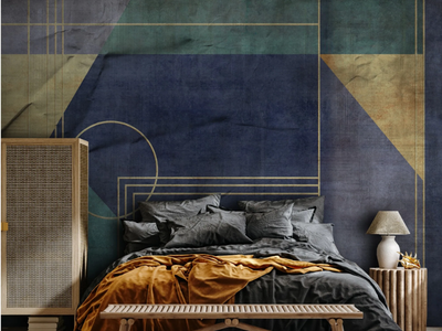 SFONDO GEOMETRICO - Geometric washable vinyl wallpaper _ Carta da Parati Artistica