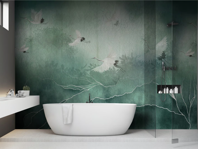 VOLO - Glass-fibre bathroom wallpaper _ Carta da Parati Artistica