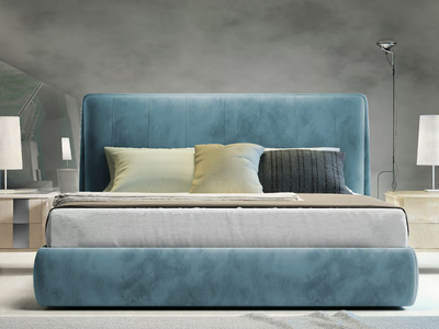 ARES 2 - Fabric double bed with upholstered headboard _ CASA +39