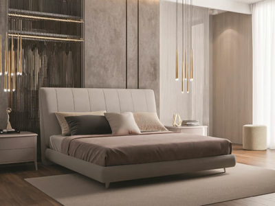 ARES GOLD - Double bed with upholstered headboard _ CASA +39