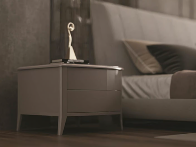 ARES GOLD - Rectangular bedside table with drawers _ CASA +39