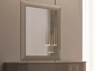 ARES GOLD - Rectangular framed wall-mounted mirror