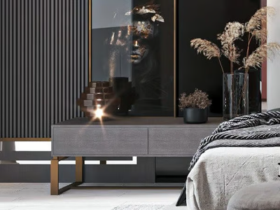 CALIPSO - Rectangular wooden bedside table with drawers _ CASA +39