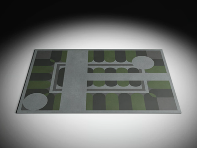 CENTRAL PARK - Rectangular fabric rug with geometric shapes _ CASA +39