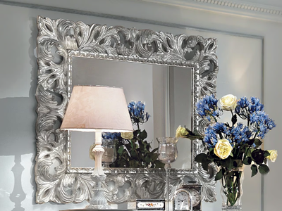 DIAMANTE - Rectangular framed wall-mounted mirror