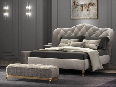 FLY - Double bed with tufted headboard _ CASA +39