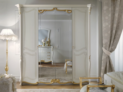 LA FENICE - Mirrored wooden wardrobe